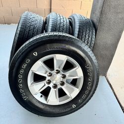 Take Offs 🔥 Chevy Silverado Tahoe Suburban 17" Wheels &  Firestone Tires  💯