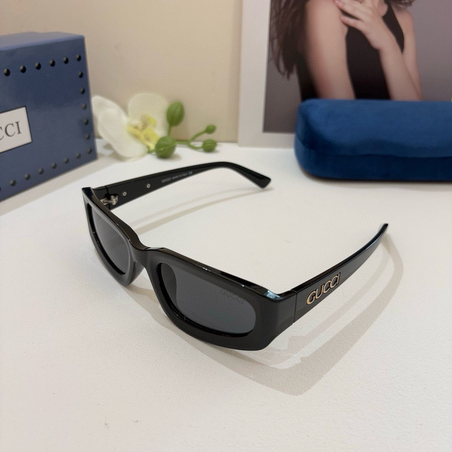 Gucci 2025 Spring New Square Polarized Sunglasses – Trendy & Comfortable