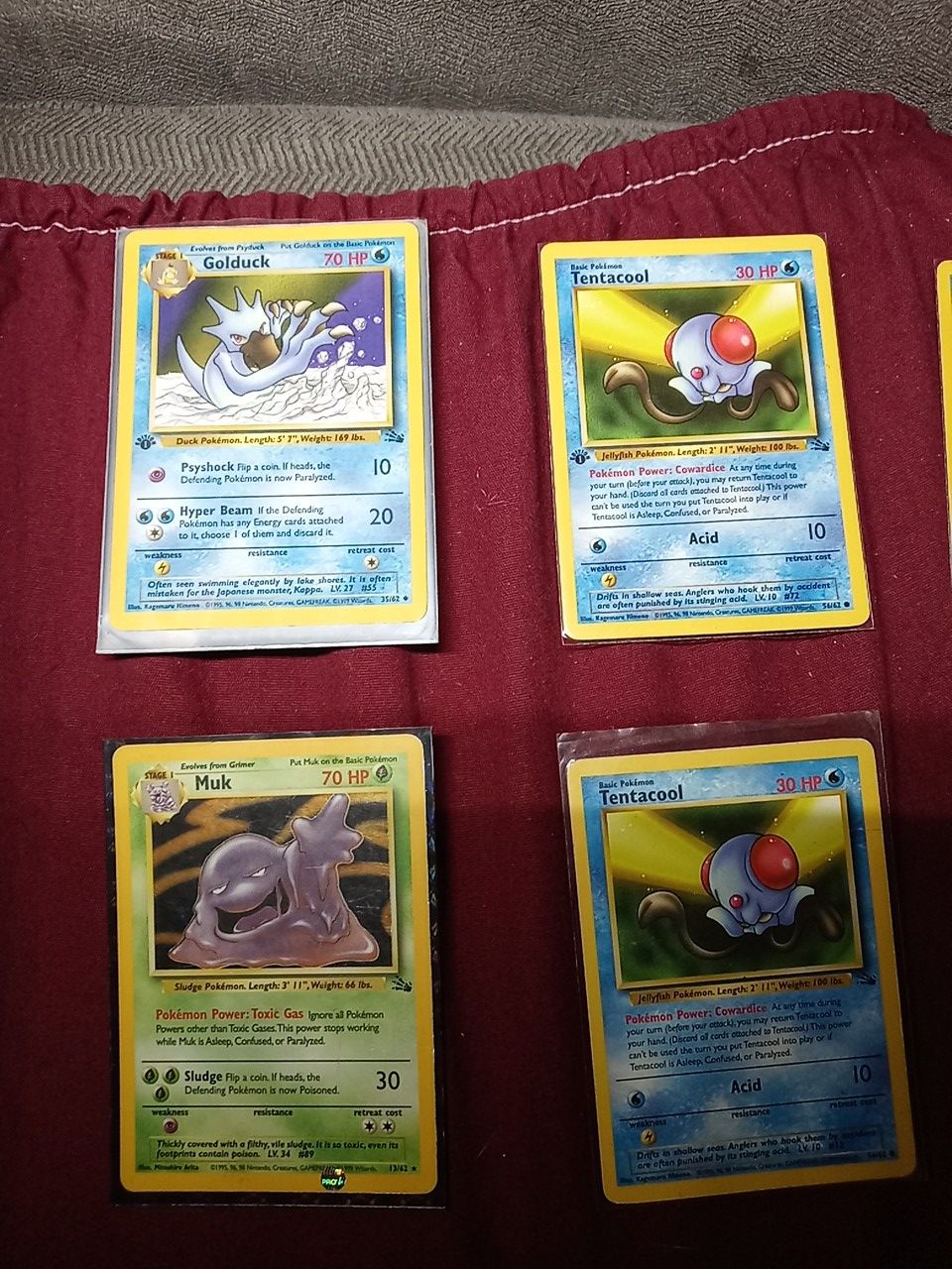 Pokemon original and 1st edition fossil