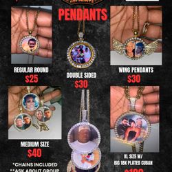 Photo pendant necklace