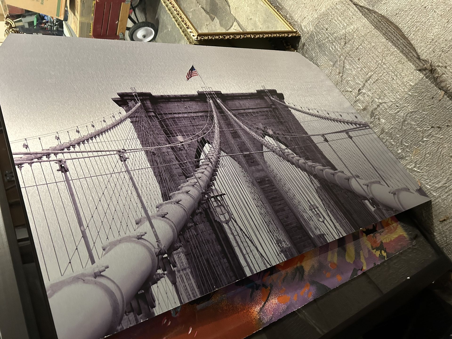 Large Framed Brooklyn Bridge Print