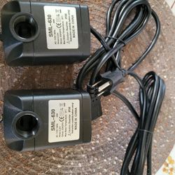 (2) Bare Aquarium Submersible Pumps SML-630  Max 550 GPH 