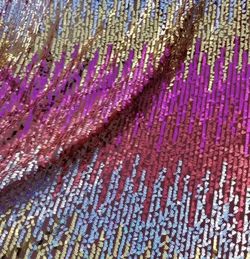 5 Yards Mesh sequins fabric Embroidery 