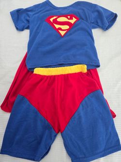 blue and red toddler Superman costume t-shirt features the iconic Set 2T