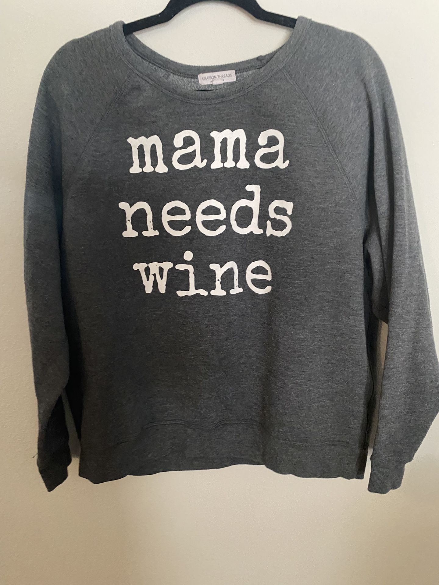 Mama Needs Wine Sweatshirt XL