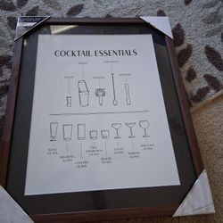 Framed Picture. Great For Above Bar, Man Cave. New. 24 X 20