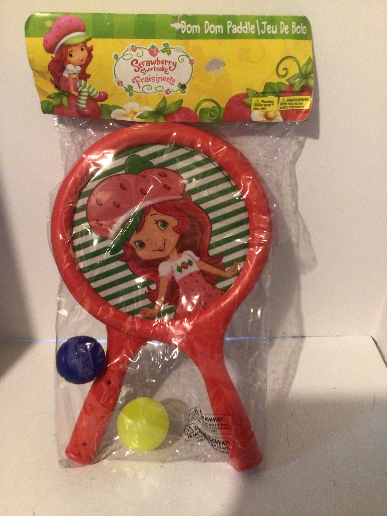 Strawberry Shortcake Paddle Ball Set New In Packaging 