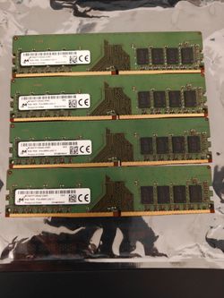 32GB (4x8GB) Micron 2666mhz DDR4 UDIMM Desktop RAM