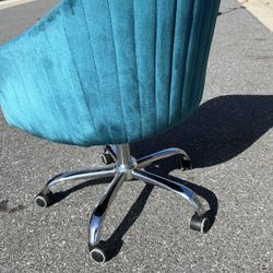 Teal Suede Office Chair