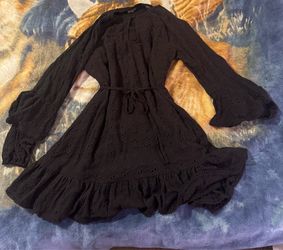 Black Shyanne Lace Long Sleeve Dress