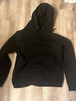 Black on Black satin applicúe hoodie