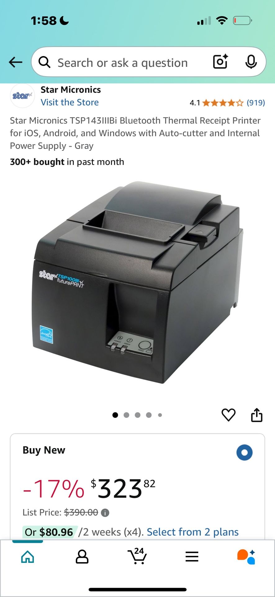 Start Printer Restaurants