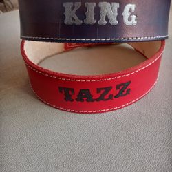 Dog Collar With Dog Name  2 Inches Wide  ( Collar Para Perros 2 Pulgadas De Ancho)