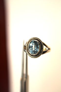 Aquamarine 925 Engagement Ring
