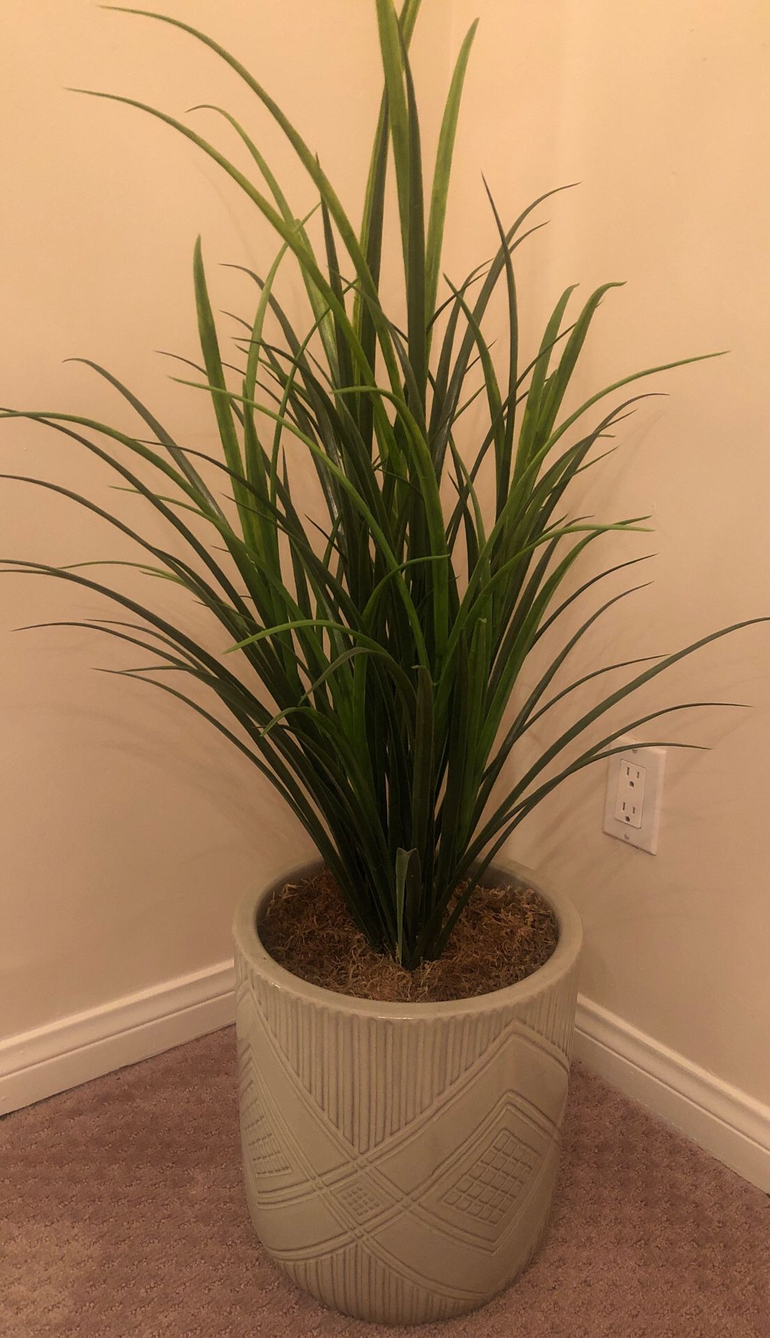 Fake plant with ceramic pot