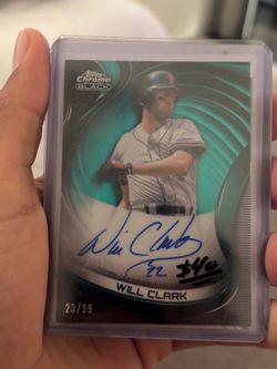 Topps chrome black will Clark green auto /99