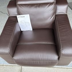 IKEA  Uttran Reclining XL Recliner  Oversized Chair Brown Leather Excellent Condition