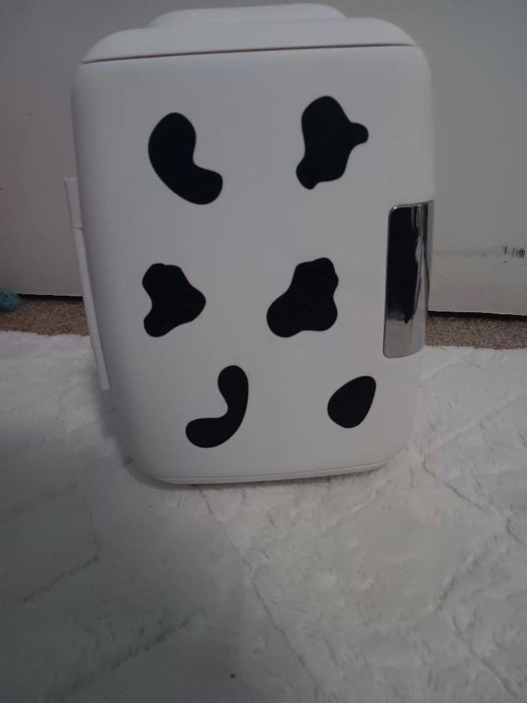 Mini Fridge (Cow Print)
