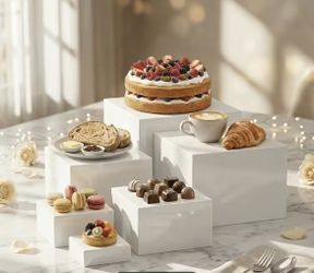 6 PC Buffet Risers, Large Food Risers for Buffet Table