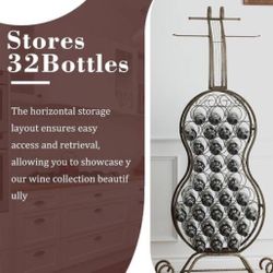 Wine Cello shape bottle rack rustic metal storage kitchen home bar black new decoration home modern 