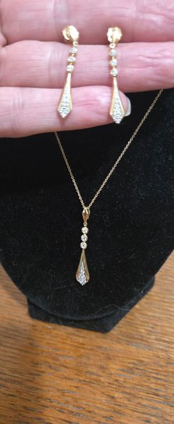 Elegant Solid Gold & Diamond Jewelry Set – Originally $1,970