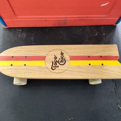 $60 firm, Yes, It's Available, Mini Cruiser Skateboard, 25 Inch, Morgan Pro Series LMF 65mm Blood Orange wheels, Caliber trucks, 'topo chico' griptape