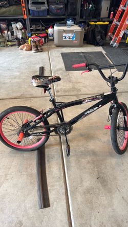Black and pink bicycle