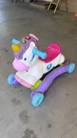 Kids play horse