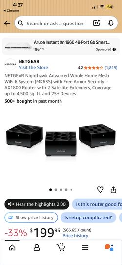 Nighthawk Mesh WiFi 6 system