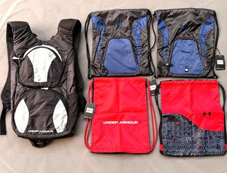 Backpack Under Armour + 4 Drawstring Bags – 5 Piece Lot