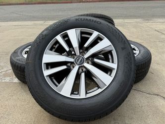 FREE DELIVERY NEW SET 4x OEM 2025 NISSAN PATHFINDER SL 18X8 WHEELS RIMS KUMHO 255/60/18 99%