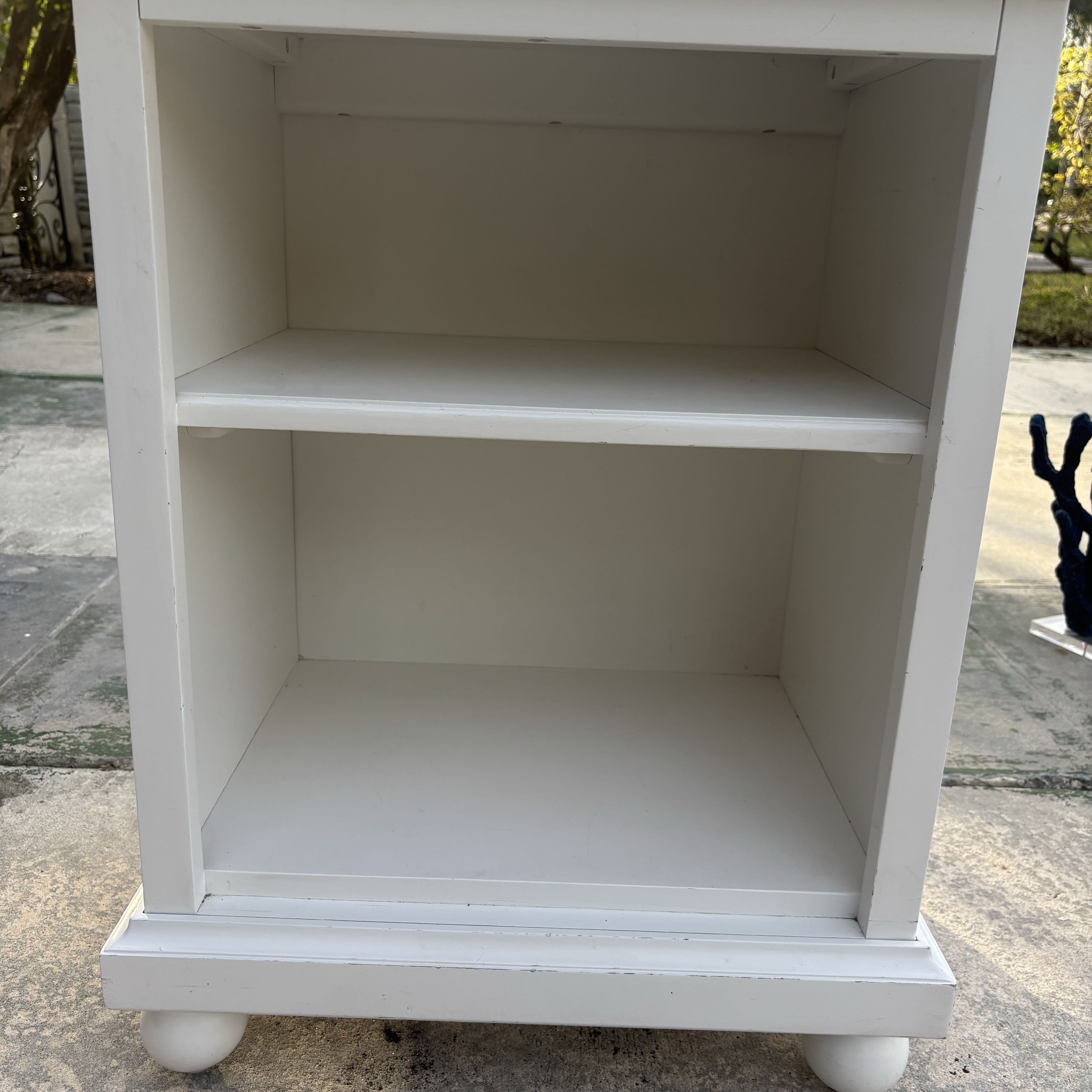 White Wooden Small nightstand