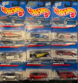 Hot Wheels - Sealed Vintage European Supercar Lot – 9 Cars (Ferrari, Lambo, Porsche, Bugatti)