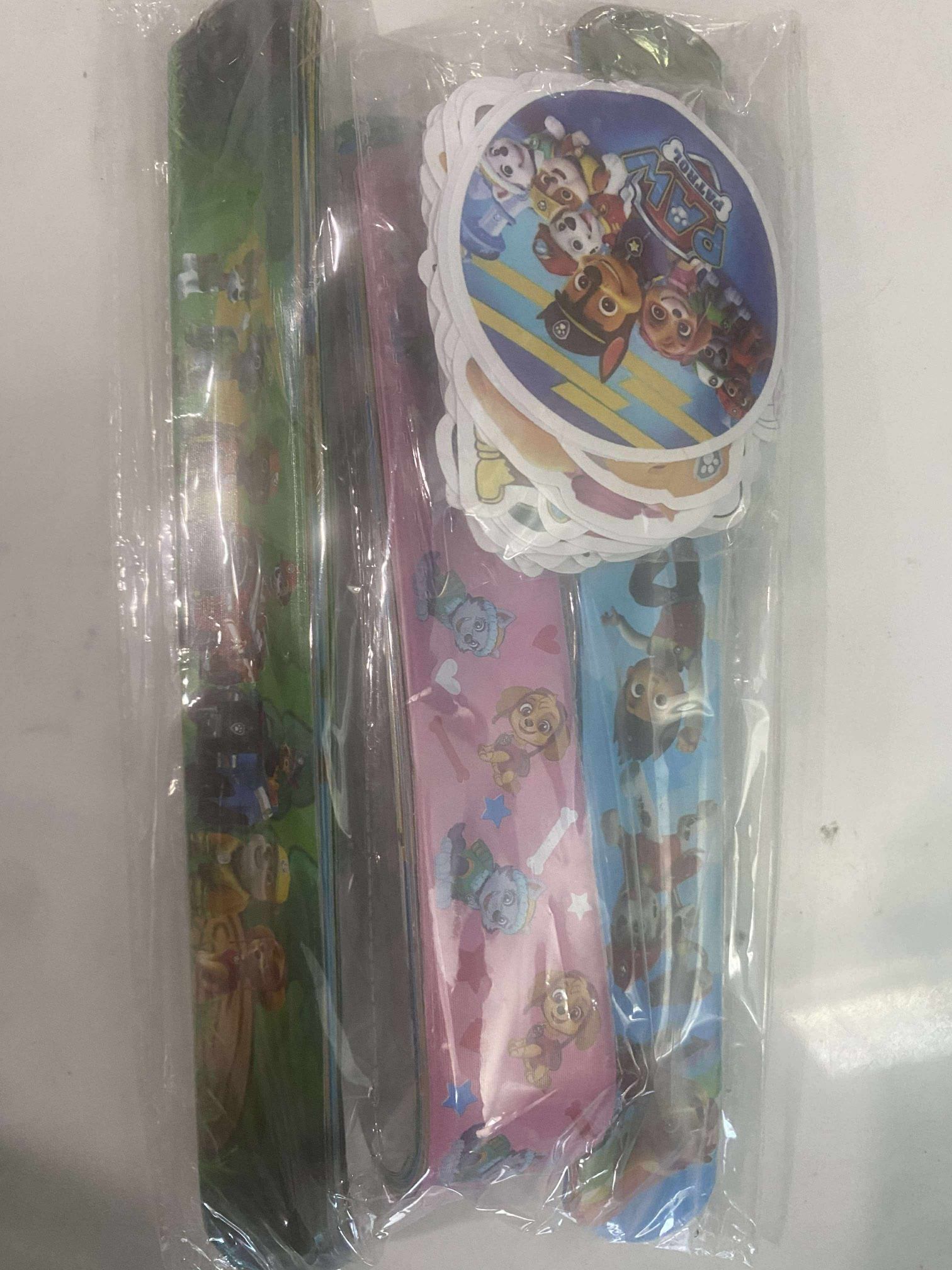 30 PCS Paw Patrol Slap Band Bracelets + Stickers Party Favors