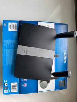 LINKSYS AC1200+ Dual Band Smart Wi-Fi Gigabit Router w box. Model EA6350