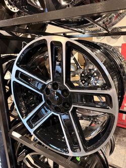 Black wheels tires new Chevy carbon series new