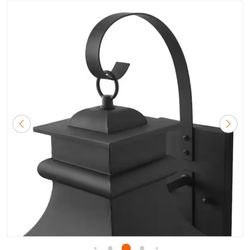Home Decorators Collection Rainbrook matte black outdoor wall light fixture sconce 
