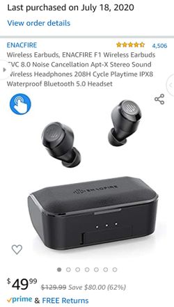 Wireless Earbuds, ENACFIRE F1 Wireless Earbuds CVC 8.0 Noise Cancellation Apt-X Stereo Sound Wireless