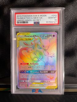 MEWTWO and MEW GX PSA 10