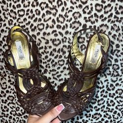 Brown Vintage Prada leather heels