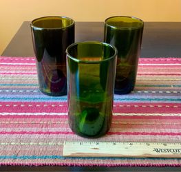 PINT GLASSES, UP - CYCLED FROM WINE BOTTLES (SALE)