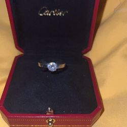 Cartier Diamond Ring With Certificate And Polish Kit