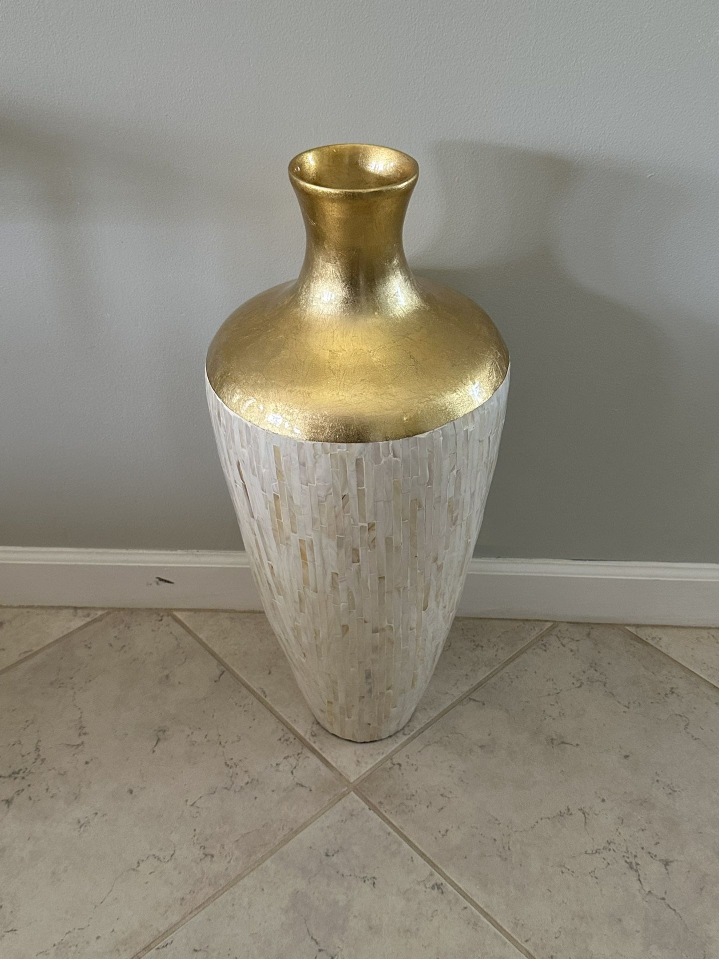 Two Z Gallerie mother Of Pearl vases