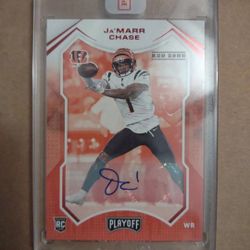 Jamarr Chase Rookie Auto Card Panini Redemption