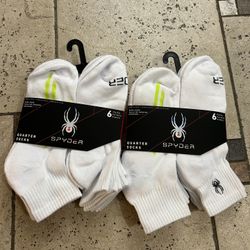 NWT Spyder Men’s Quarter Socks 12 pairs