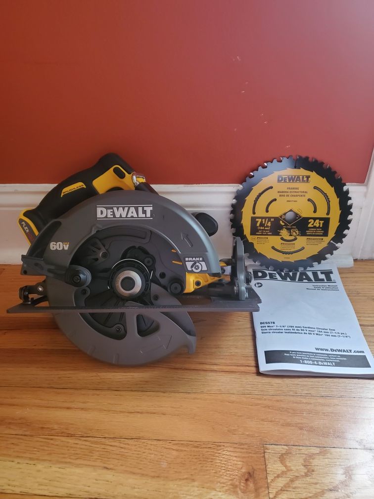 DeWALT DCS578 FLEXVOLT 60-Volt 15-Amp 7-1/4-Inch Circular Saw - Bare Tool