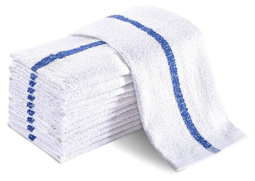 Universal Cleaning Towels, Bulk 22 Pack, 16” X 19” 100% Cotton Fully Bordered...