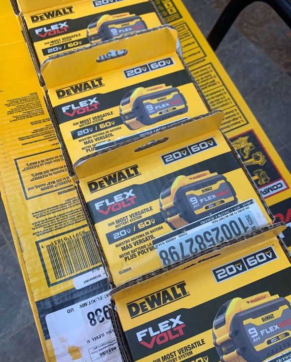 Dewalt New 9ah Flex Volt Battery $150 Each One