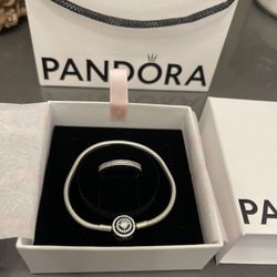 New Pandora Bracelet With Ring Set