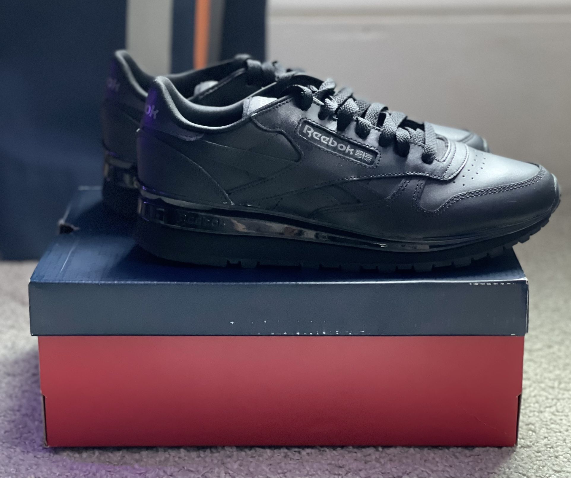 Black Reebok Classic Leather Clip Men’s 7